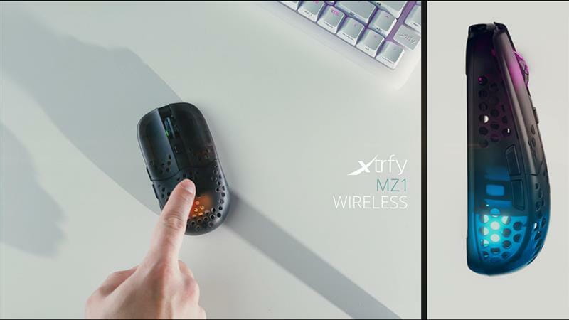 Миша бездротова Xtrfy MZ1 RGB Black (MZ1W-RGB-BLACK)