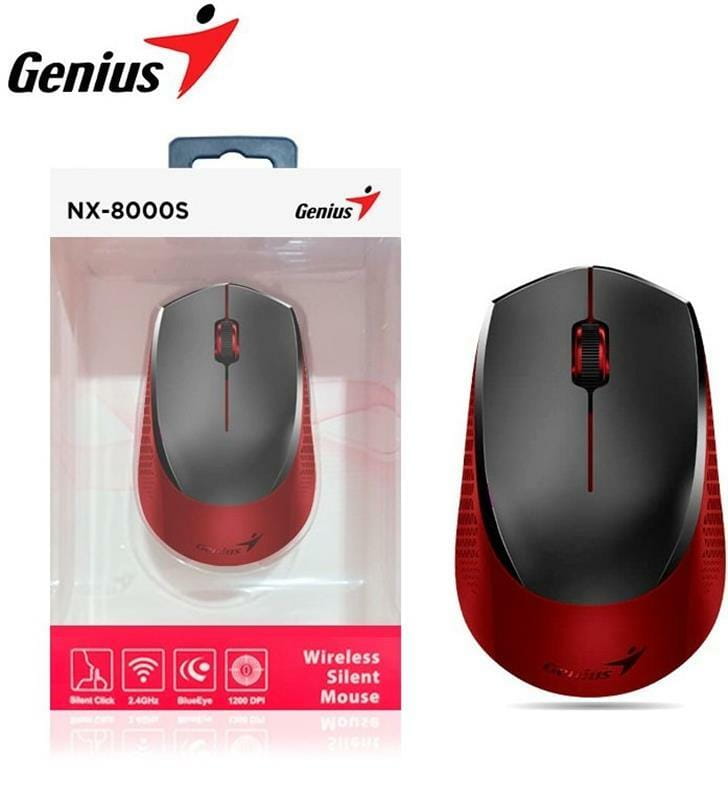 Мишка бездротова Genius NX-8000 Silent Red (31030025401)