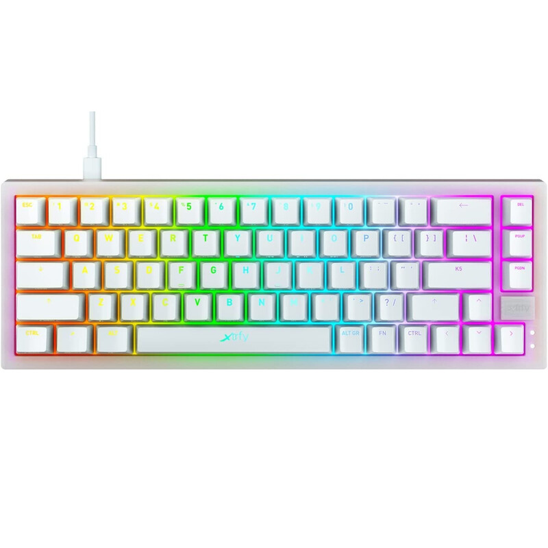 Клавіатура Xtrfy K5 RGB Kailh Red Hot-swap White (K5-RGB-CPT-TPWHITE-R-UKR)