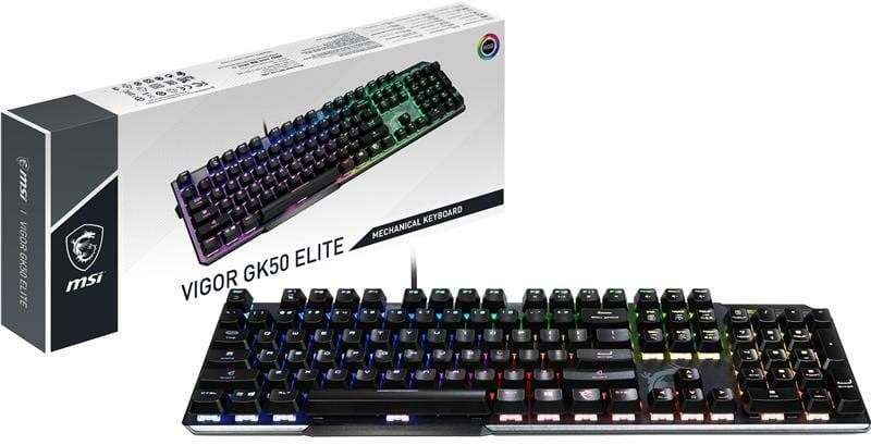 Клавиатура MSI Vigor GK50 Elite Box White UA USB Black (S11-04UA206-CLA)