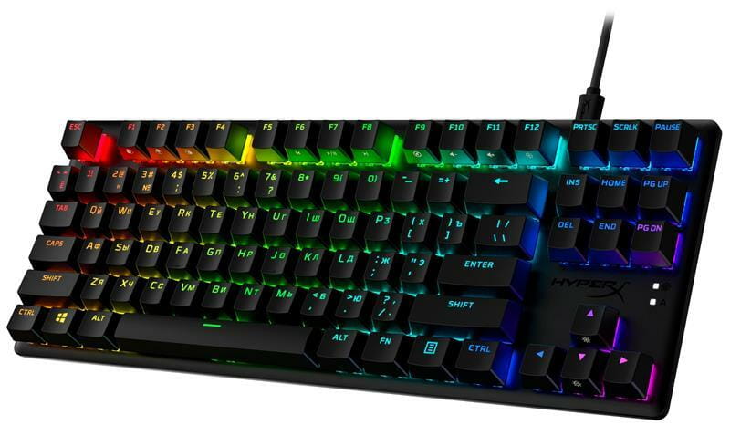 Клавиатура HyperX Alloy Origins Core PBT Aqua RGB Black (639N9AA)