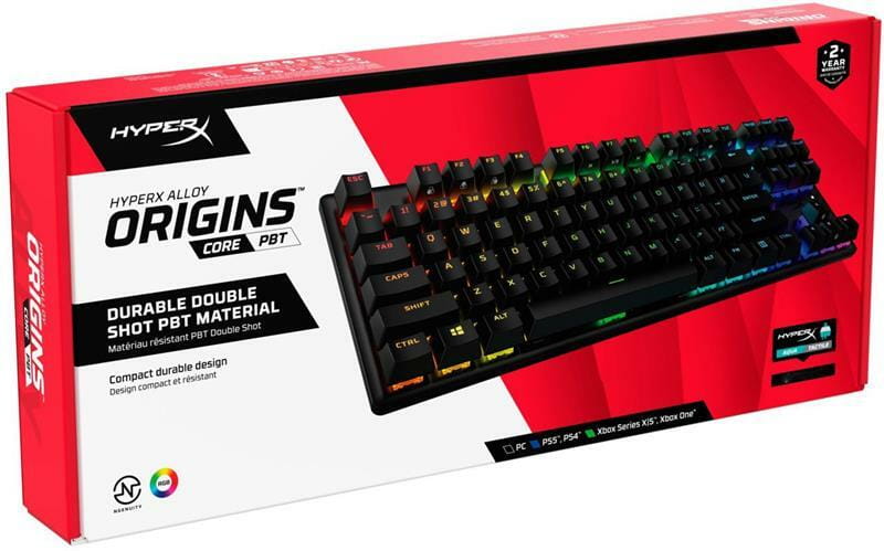 Клавиатура HyperX Alloy Origins Core PBT Aqua RGB Black (639N9AA)