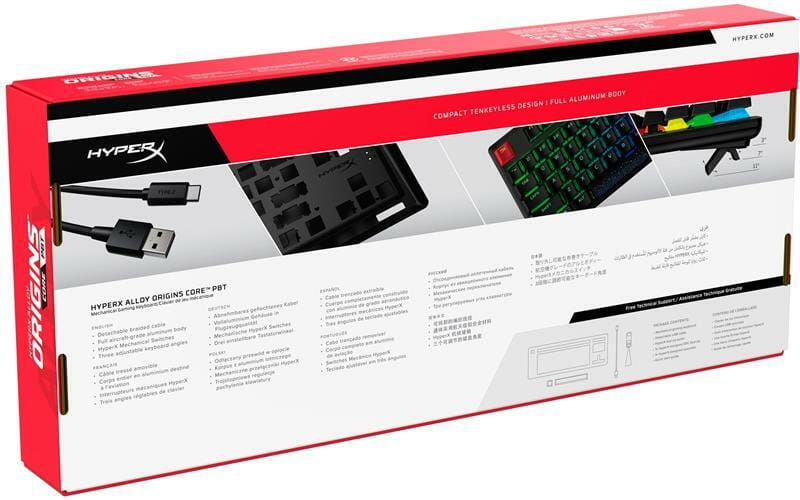 Клавиатура HyperX Alloy Origins Core PBT Aqua RGB Black (639N9AA)