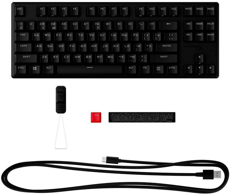 Клавиатура HyperX Alloy Origins Core PBT Aqua RGB Black (639N9AA)
