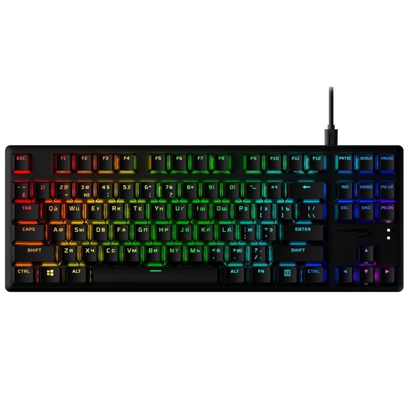 Клавиатура HyperX Alloy Origins Core PBT Aqua RGB Black (639N9AA)