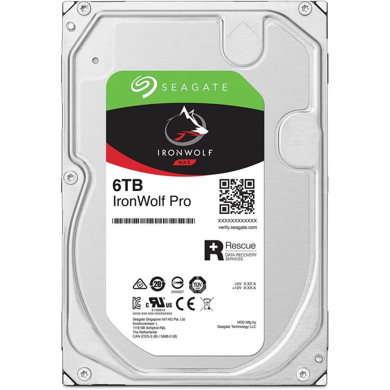 Накопитель HDD SATA 6.0TB Seagate IronWolf Pro 7200rpm 256MB (ST6000NT001)
