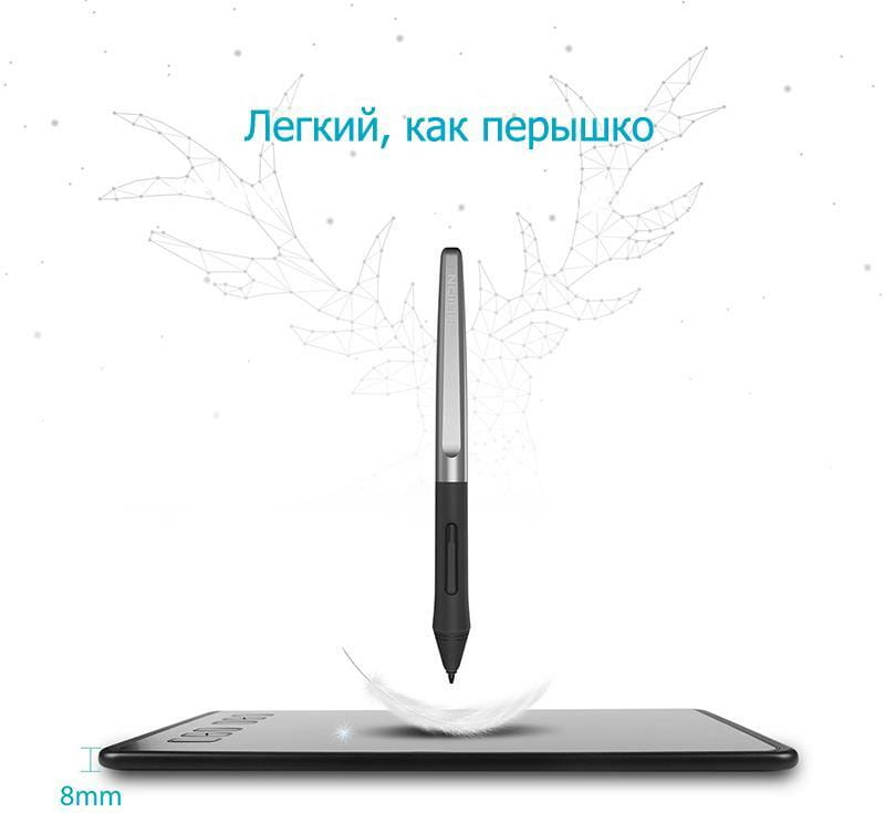Графический планшет Huion H640P + перчатка