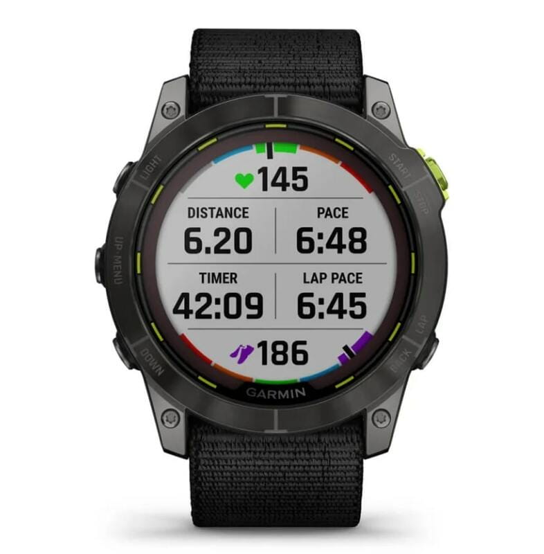 Смарт-часы Garmin Enduro 2 Sapphire Carbon Gray DLC Titanium with Black UltraFit Nylon Strap (010-02754-13)