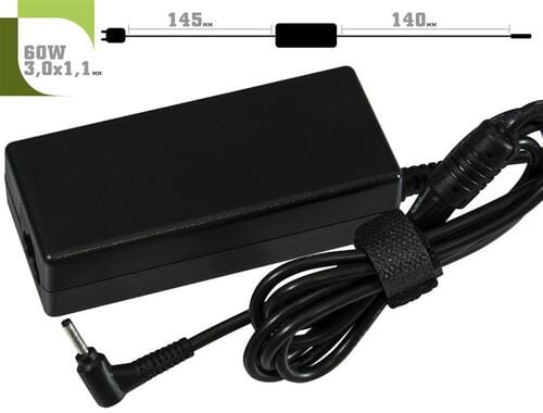 Фото - Блок питания для ноутбука 1stCharger Блок живлення  для ноутбука Samsung 19V 60W 3.16A 3.0х1.0мм + ка 