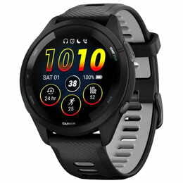Смарт-часы Garmin Forerunner 265 Black Bezel and Case with Black/Powder Gray Silicone Band (010-02810-50)