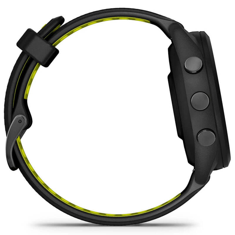 Смарт-годинник Garmin Forerunner 265S Black Bezel and Case with Black/Amp Yellow Silicone Band (010-02810-53)