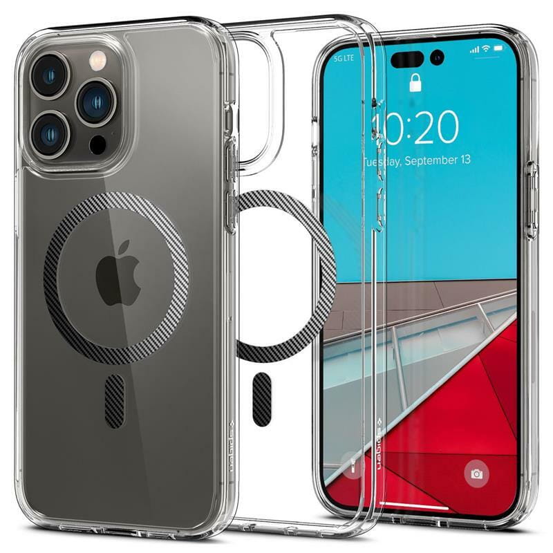 Чохол-накладка Spigen Ultra Hybrid MagFit для Apple Iphone 14 Pro Max Carbon Fiber (ACS04827)