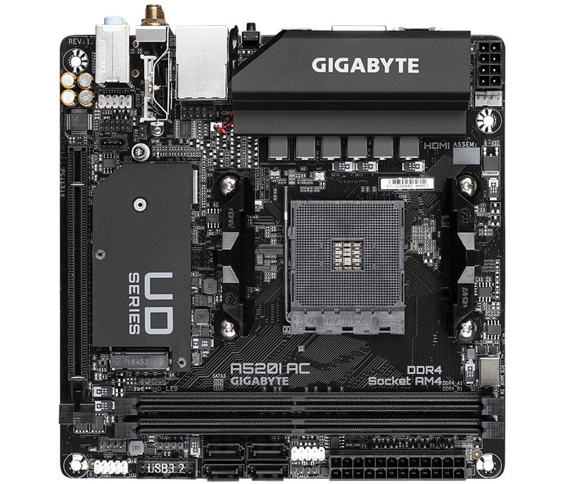 Материнська плата Gigabyte A520I AC Socket AM4