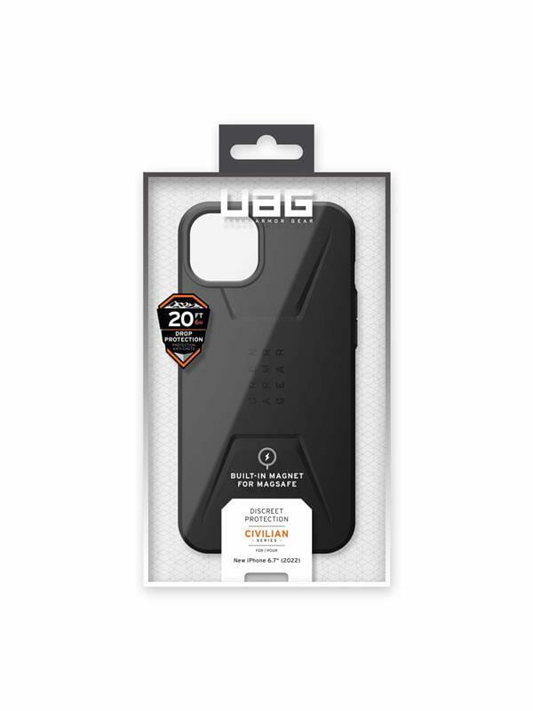Чeхол-накладка Urban Armor Gear Civilian Magsafe для Apple iPhone 14 Plus Black (114037114040)