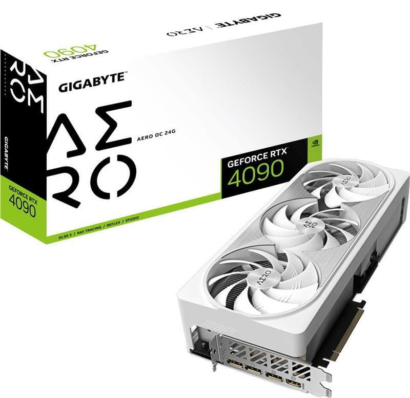 Видеокарта GF RTX 4090 24GB GDDR6X Aero OC Gigabyte (GV-N4090AERO OC-24GD)