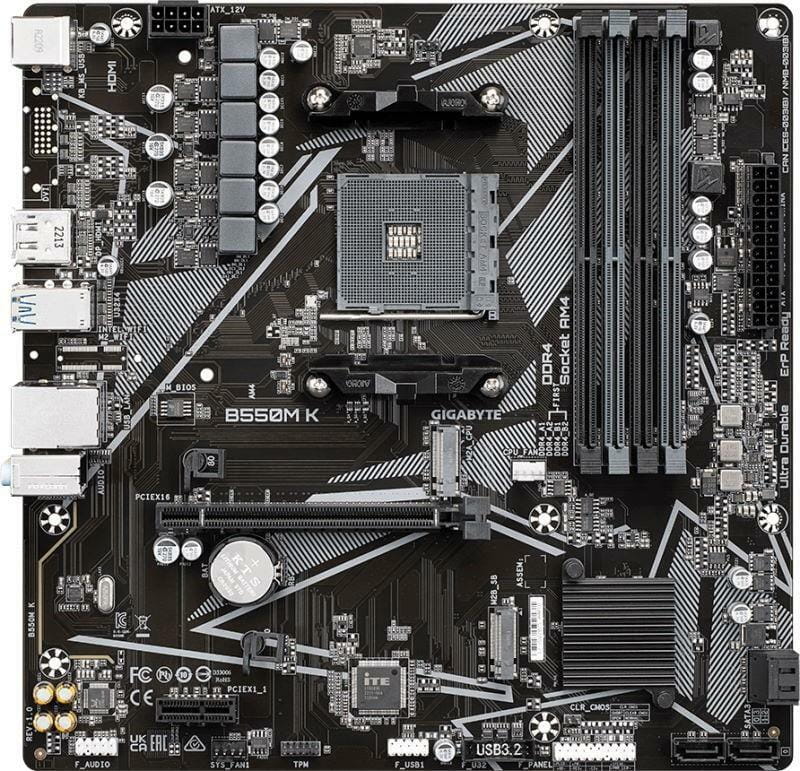 Материнская плата Gigabyte B550M K Socket AM4