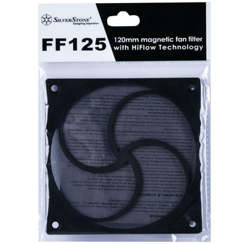 Пылевой магнитный фильтр для вентилятора SilverStone FF125 (SST-FF125B), 1 шт.