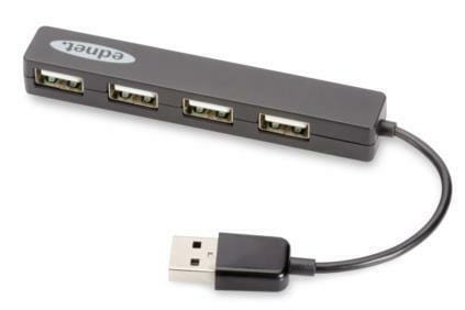 Концентратор USB2.0 Ednet (85040) Black 4хUSB2.0