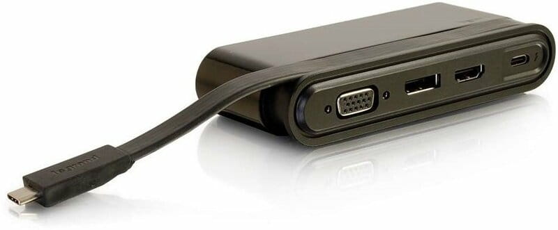Док-станция C2G USB-C на HDMI, DP, VGA, USB, Power Delivery до 65W (CG82392)