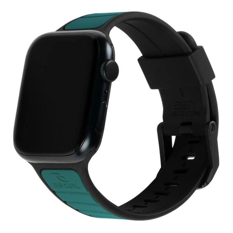 Ремінець Urban Armour Gear Torquay для Apple Watch 45/44/42mm Black-Turquoise (194112R1405D)