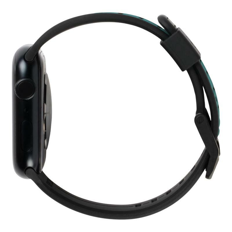 Ремінець Urban Armour Gear Torquay для Apple Watch 45/44/42mm Black-Turquoise (194112R1405D)