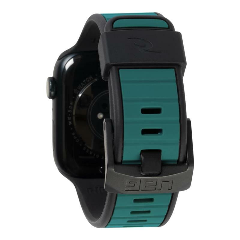 Ремінець Urban Armour Gear Torquay для Apple Watch 45/44/42mm Black-Turquoise (194112R1405D)