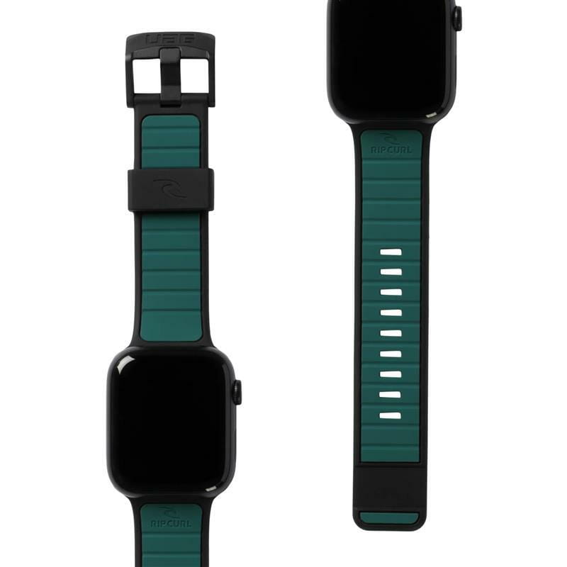 Ремінець Urban Armour Gear Torquay для Apple Watch 45/44/42mm Black-Turquoise (194112R1405D)