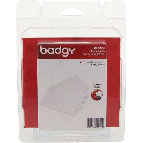 Пластиковые карты Evolis для принтера Badgy100/200, 0.76 мм (CBGC0030W) 100шт