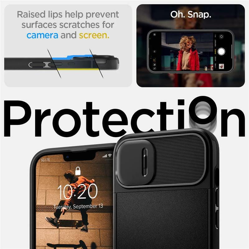 Чeхол-накладка Spigen Optik Armor MagFit для Apple iPhone 14 Black (ACS05070)