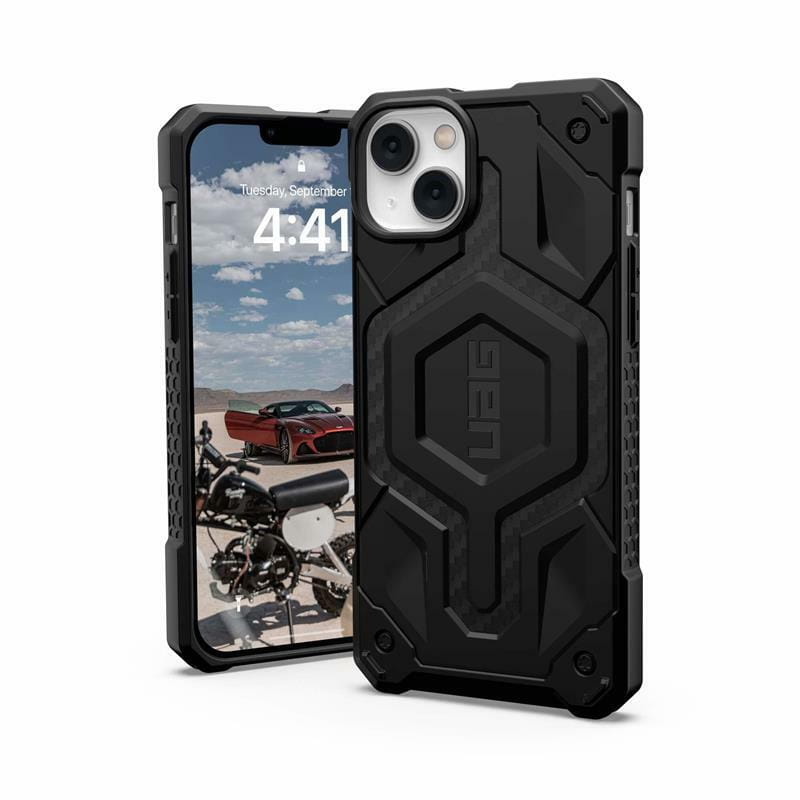 Чeхол-накладка Urban Armor Gear Monarch Pro Magsafe для Apple iPhone 14 Plus Carbon Fiber (114029114242)