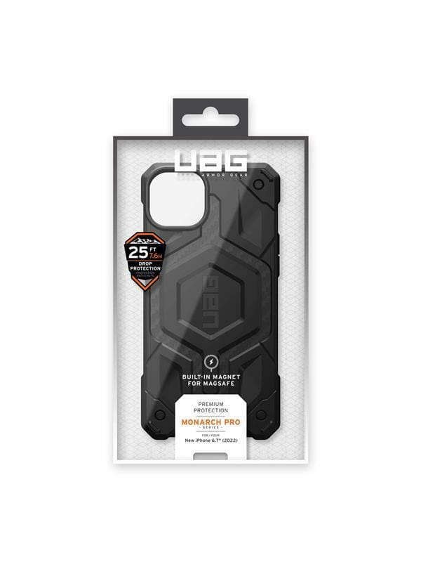 Чeхол-накладка Urban Armor Gear Monarch Pro Magsafe для Apple iPhone 14 Plus/15 Plus Carbon Fiber (114029114242)