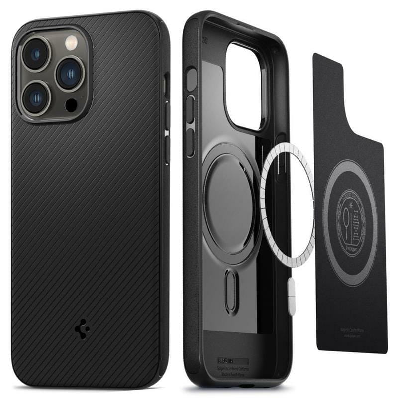 Чeхол-накладка Spigen Mag Armor MagFit для Apple iPhone 14 Pro Matte Black (ACS04989)