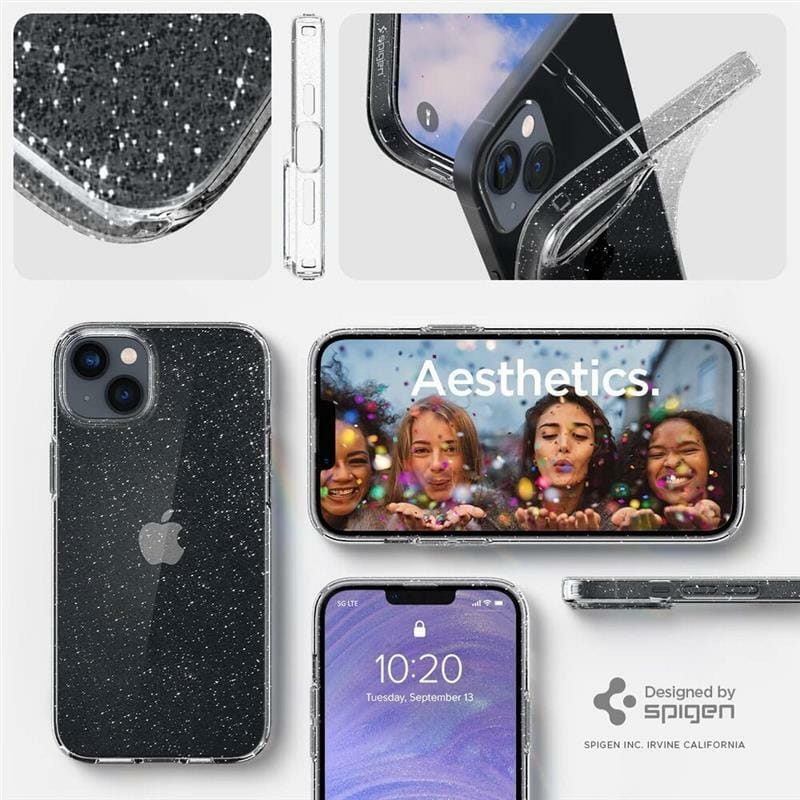 Чeхол-накладка Spigen Liquid Crystal Glitter для Apple iPhone 14 Crystal Quartz (ACS05034)