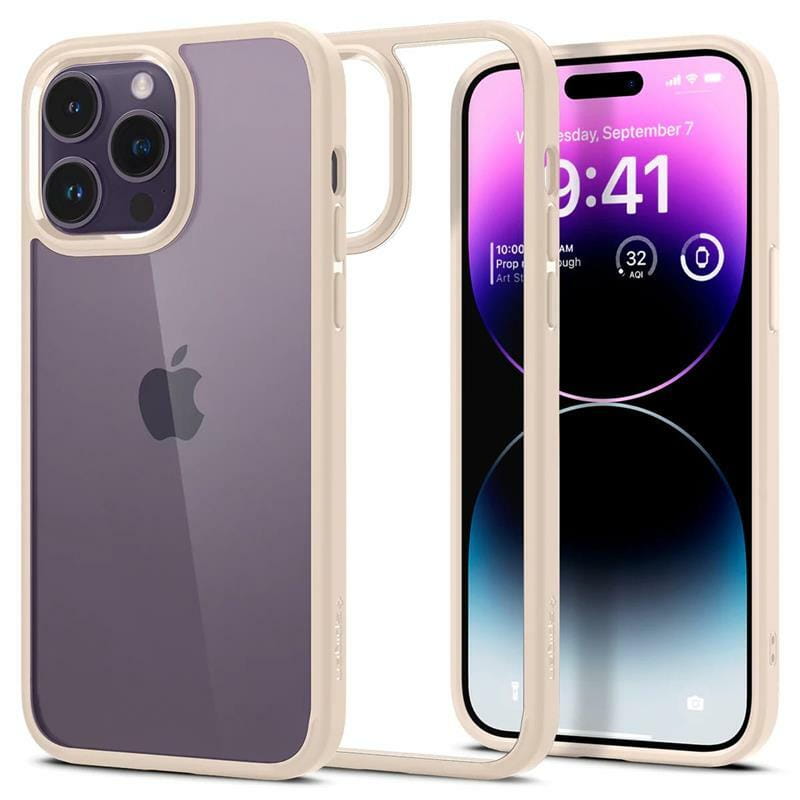 Чохол-накладка Spigen Ultra Hybrid для Apple iPhone 14 Pro Sand Beige (ACS04963)