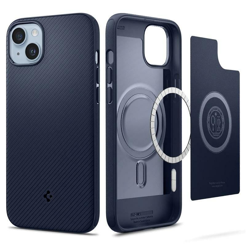 Чeхол-накладка Spigen Mag Armor MagFit для Apple iPhone 14 Navy Blue (ACS05066)