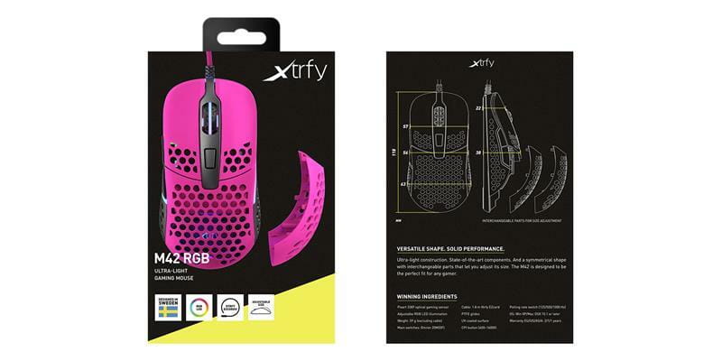 Миша Xtrfy M42 RGB Pink (XG-M42-RGB-PINK)