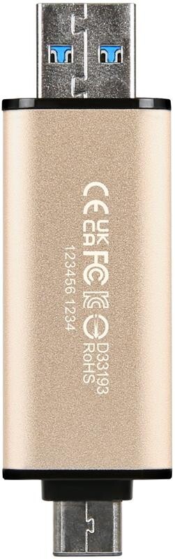 Флеш-накопичувач USB3.2+Type-C 128GB Transcend JetFlash 930С Beige (TS128GJF930C)