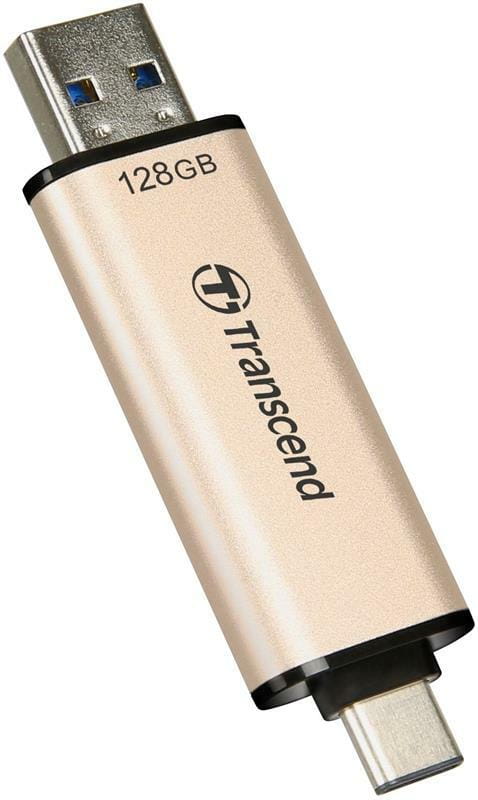 Флеш-накопичувач USB3.2+Type-C 128GB Transcend JetFlash 930С Beige (TS128GJF930C)