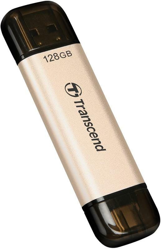 Флеш-накопичувач USB3.2+Type-C 128GB Transcend JetFlash 930С Beige (TS128GJF930C)