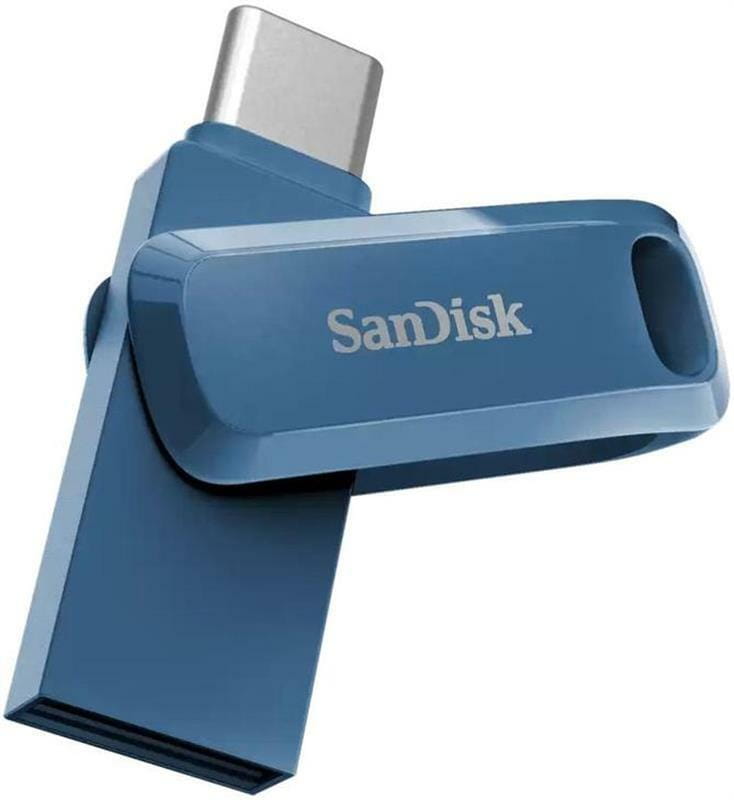 Флеш-накопитель USB 64GB USB 3.1+ Type-C SanDisk Ultra Dual Drive Go Navy Blue (SDDDC3-064G-G46NB)