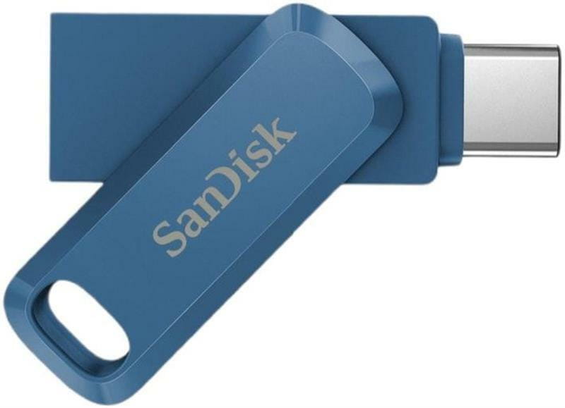Флеш-накопичувач USB 64GB USB 3.1+ Type-C SanDisk Ultra Dual Drive Go Navy Blue (SDDDC3-064G-G46NB)
