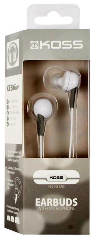 Гарнитура KOSS KEB6i White (194796.101)