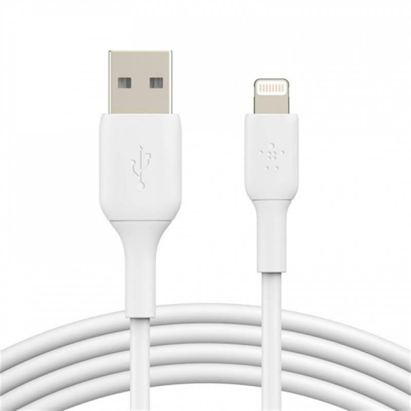 Кабель Belkin PVC USB - Lightning 1м White (CAA001BT1MWH)