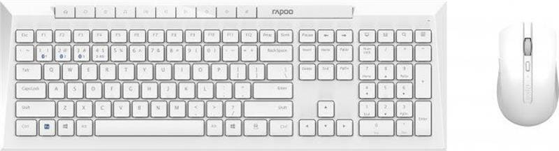 Комплект (клавиатура, мышь) беспроводной Rapoo 8210М Wireless White