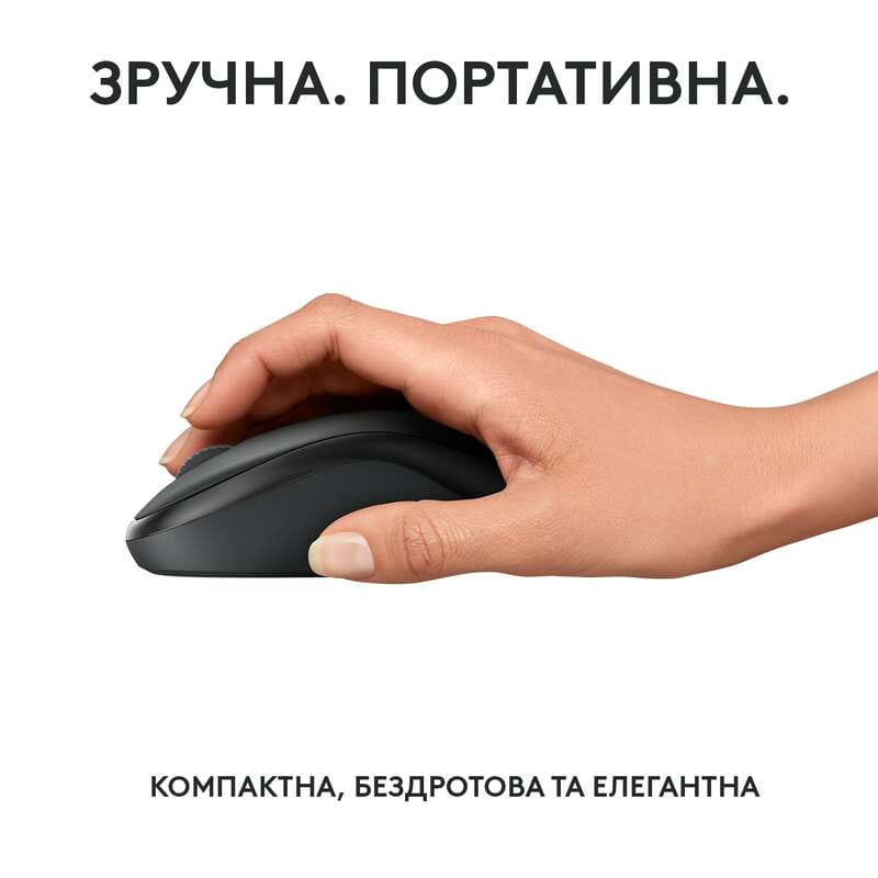 Мышь беспроводная Logitech M240 Silent Charcoal (910-007119)