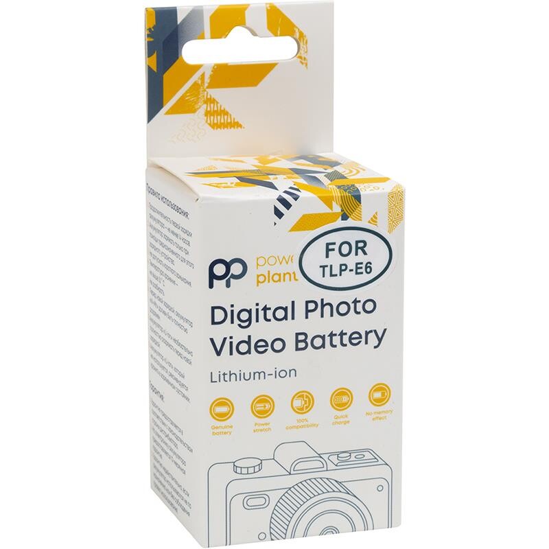 Аккумулятор PowerPlant Canon TLP-E6 2250mAh с кабелем Type-C (CB970896)