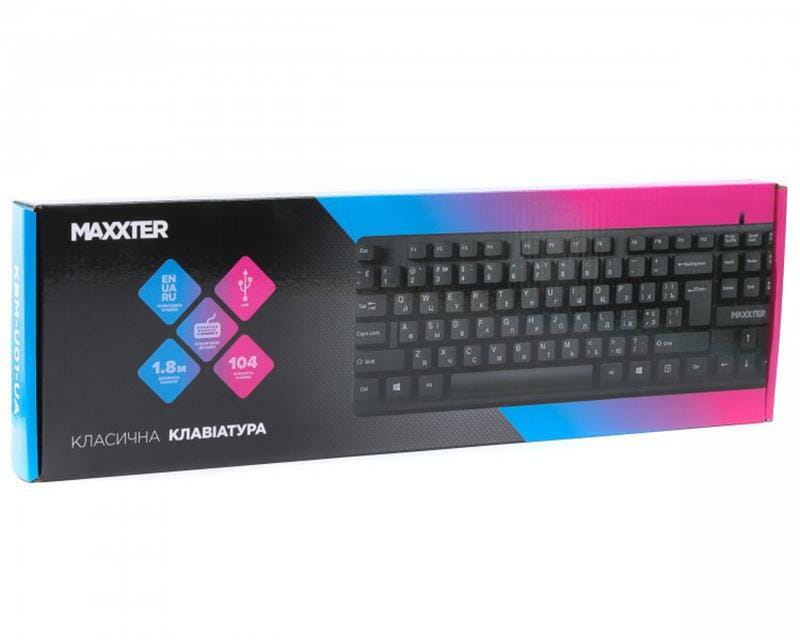 Клавiатура Maxxter KBM-U01-UA Black