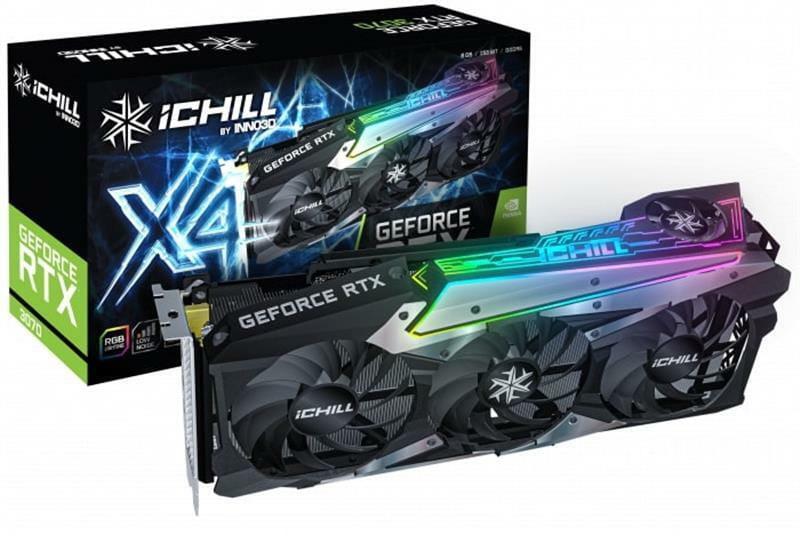 Видеокарта GF GTX 3070 8GB GDDR6X iChill X4 Inno3D (C30704-08D6X-1710VA35H) (LHR)
