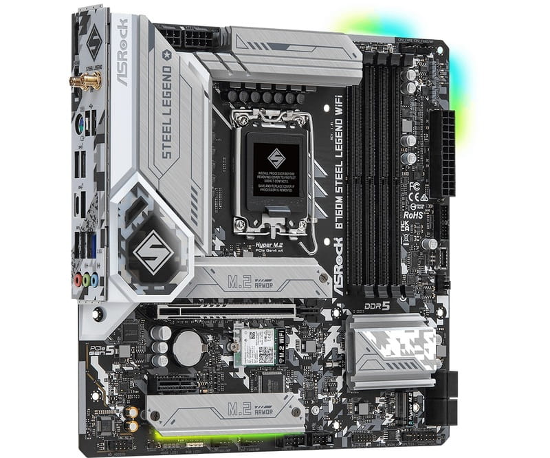 Купити Материнська плата ASRock B760M Steel Legend WiFi Socket 1700 Материнська плата ASRock B760M Steel Legend WiFi Socket 1700