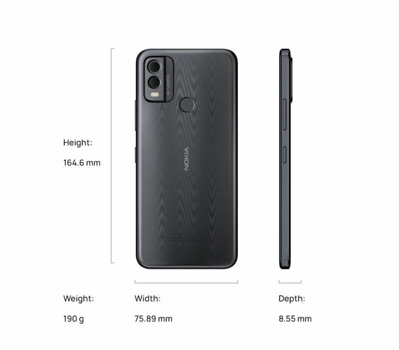 Смартфон Nokia C22 3/64GB Dual Sim Charcoal